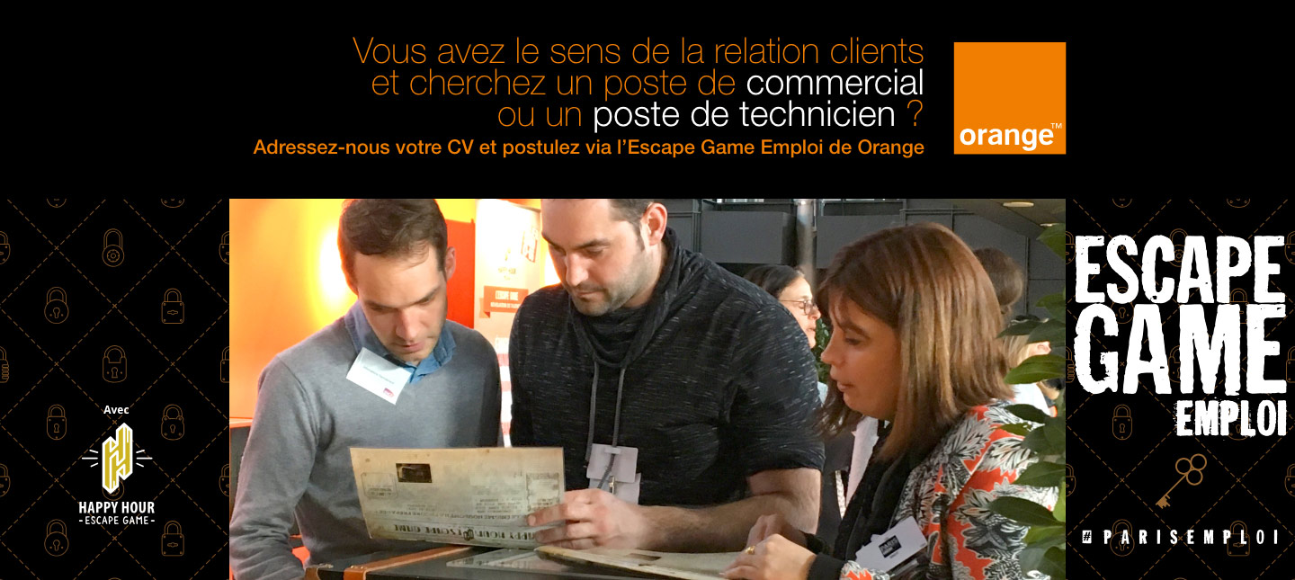 escape game emploi Orange