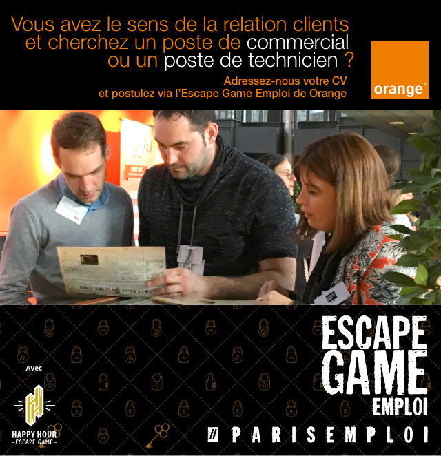 escape game emploi Orange